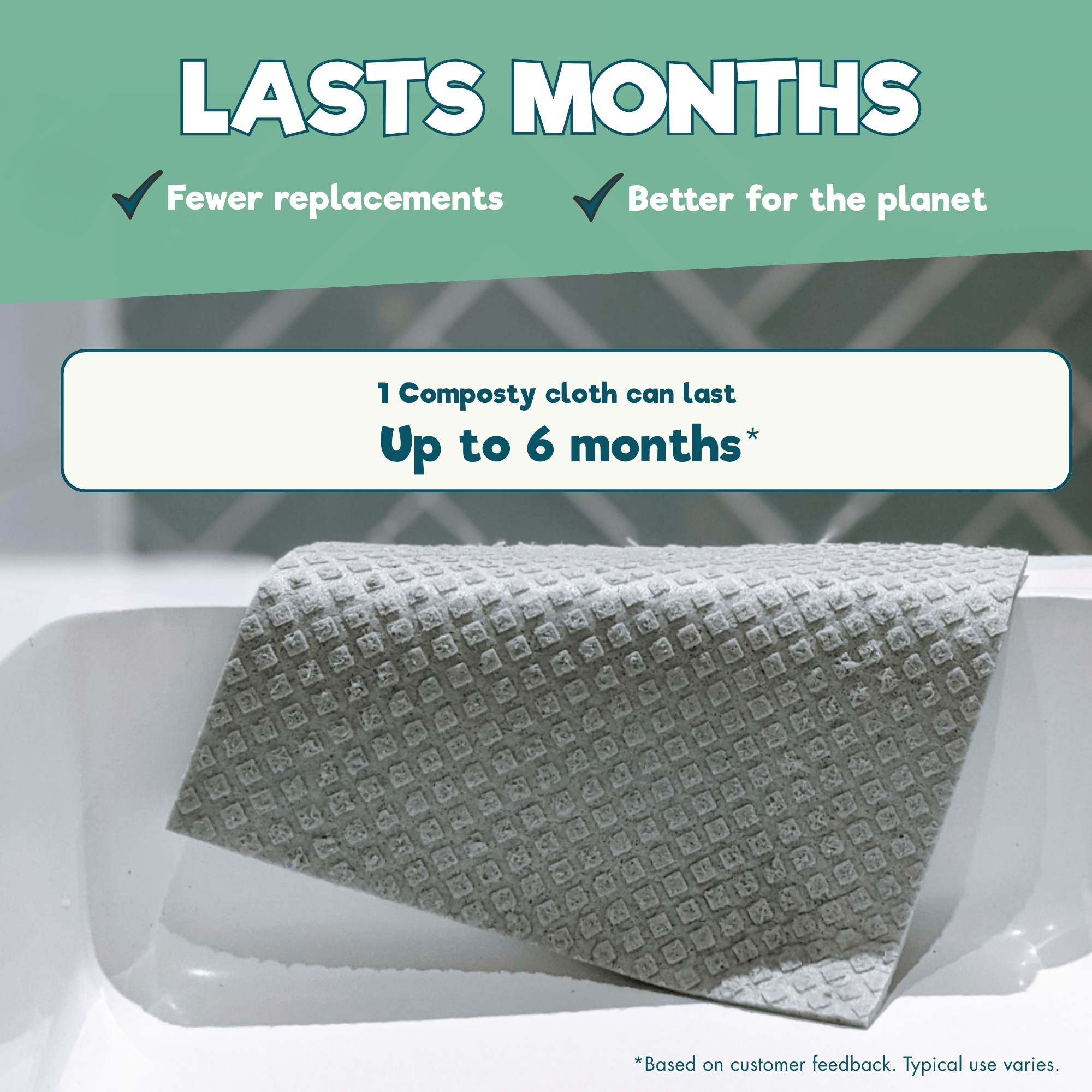 All-Purpose Eco Cloths (Swedish Dishcloths) | 6 Pack