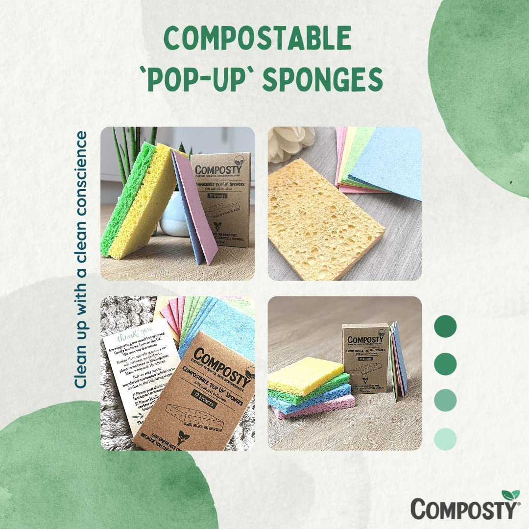 Jumbo ‘Pop-Up’ Eco Sponges – Large Size  – 3 Pack