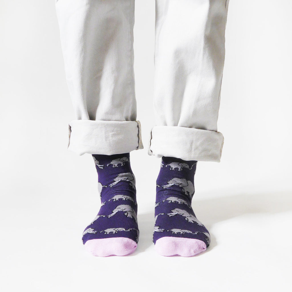 Save the Elephants Bamboo Socks